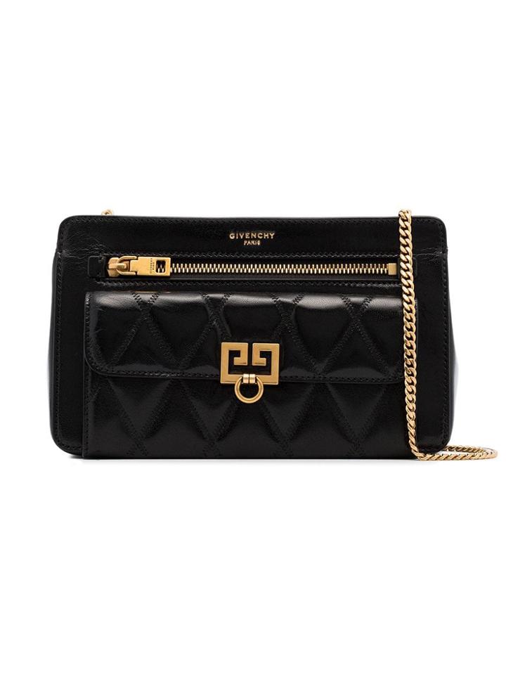 Givenchy Black Pocket Quilted Leather Shoulder Bag