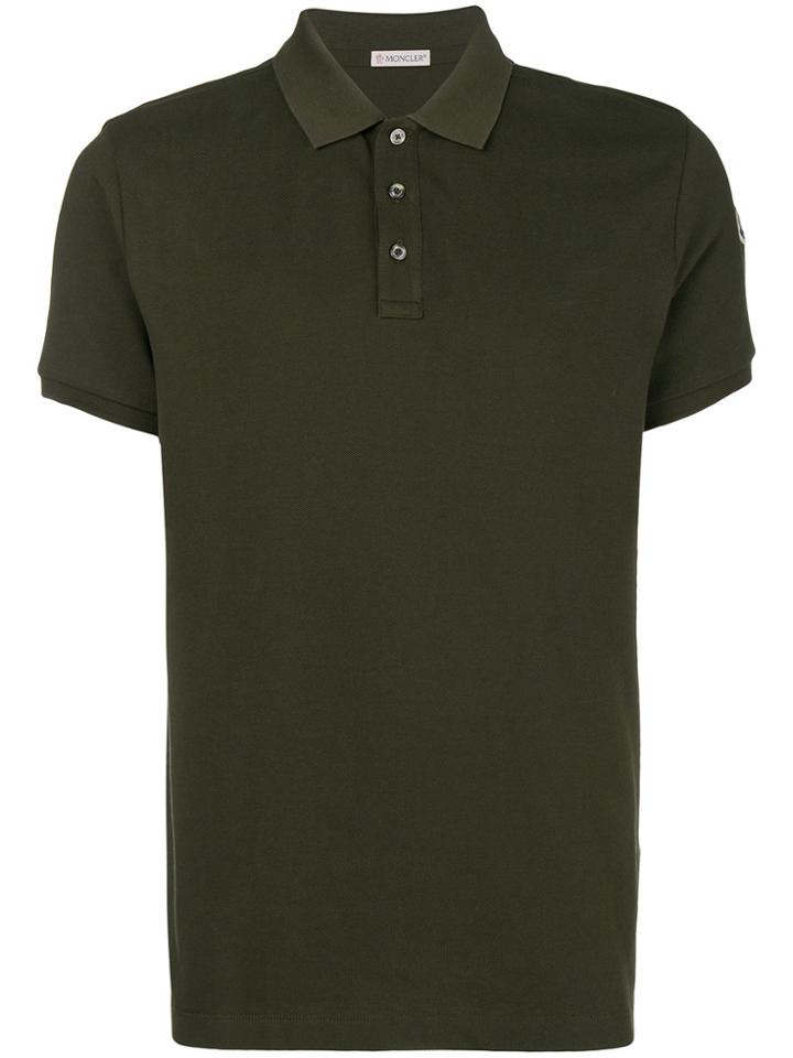 Moncler Logo Patch Polo Shirt - Green