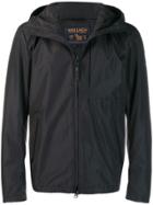 Woolrich Hooded Windbreaker Jacket - Black