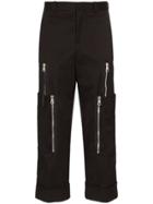 Neil Barrett Micro-weave Straight Leg Trousers - Black