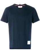 Thom Browne Side Slit Relaxed Fit Short Sleeve Jersey Tee - Blue