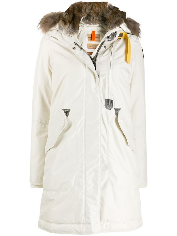 Parajumpers Faux-fur Hood Down Parka Coat - Neutrals