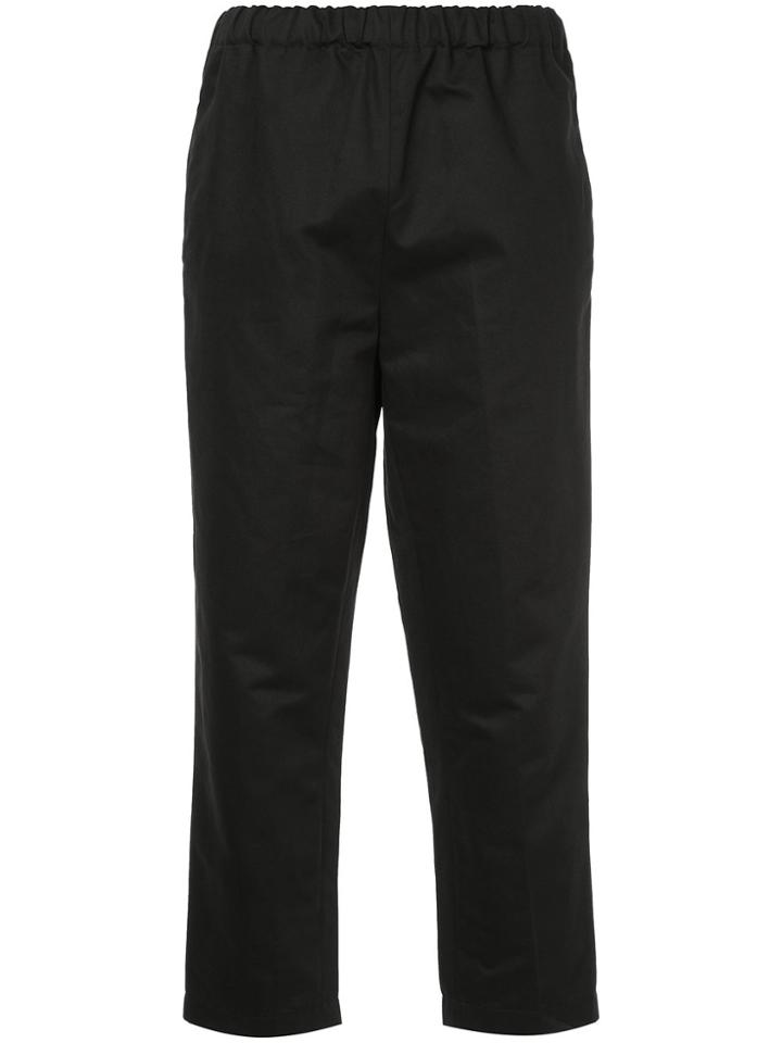 Marni Cropped Loose Fit Trousers - Black