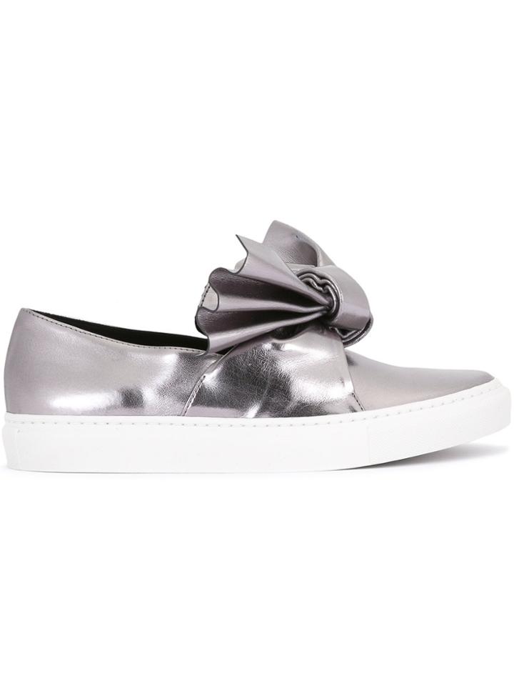 Cédric Charlier Bow Detail Trainers - Metallic