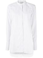 Lee Mathews Marley Stripe Tuxedo Shirt - White