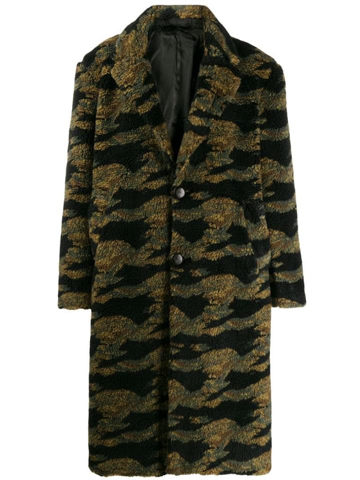 Buscemi Oversized Camouflage Coat - Green