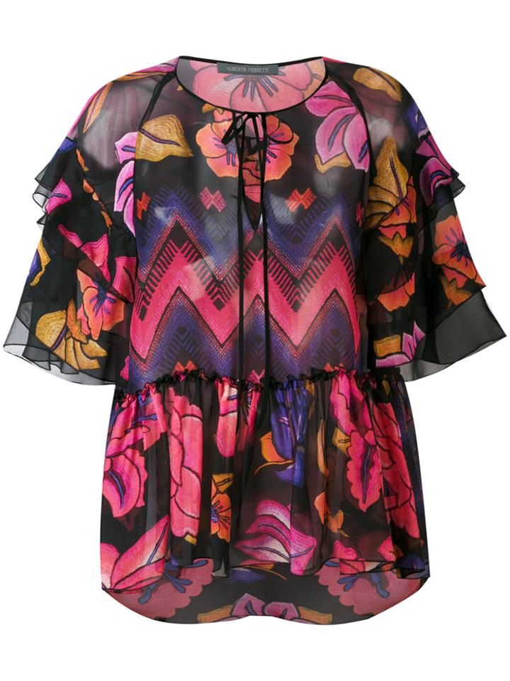 Alberta Ferretti Printed Blouse - Multicolour
