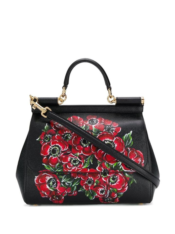 Dolce & Gabbana Sicily Medium Shoulder Bag - Black