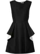 Halston Heritage Ruffled Mini Dress - Black