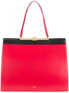 No21 Contrast Lined Square-shaped Tote Bag - Red