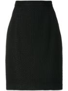 Krizia Vintage Straight Skirt - Black