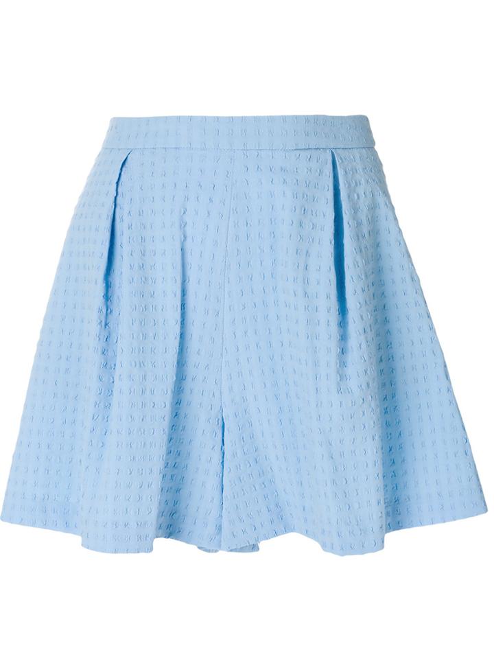 L'autre Chose Embroidered Fitted Shorts - Pink & Purple