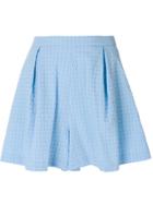 L'autre Chose Embroidered Fitted Shorts - Pink & Purple