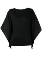Fabiana Filippi Contrast Sleeve Jumper, Women's, Size: 42, Black, Silk/spandex/elastane/cashmere