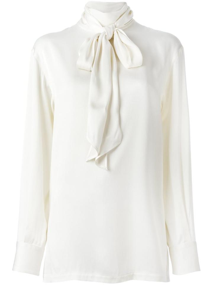 Lanvin Tie Detail Blouse, Women's, Size: 44, Nude/neutrals, Viscose/acetate