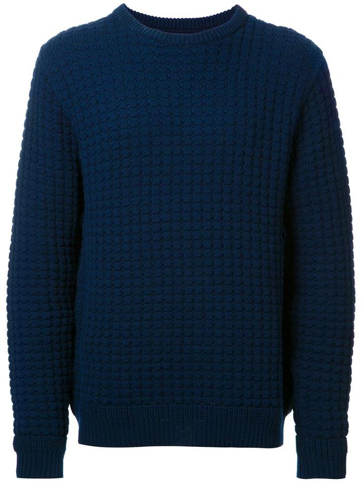 Hbns 'big Waffle' Sweatshirt, Men's, Size: Large, Blue, Cotton
