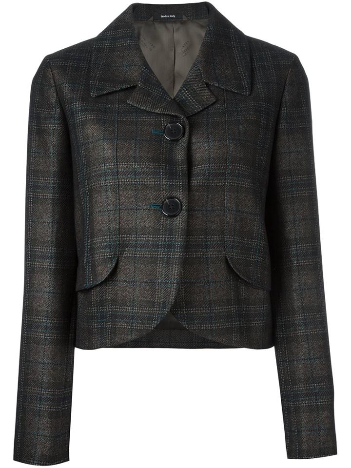 Maison Margiela Checked Cropped Jacket