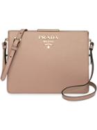 Prada Prada Light Frame Leather Bag - Neutrals