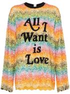 Ashish All I Want Is Love Sequin Embellished Silk Sweatshirt -
