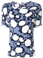 Le Tricot Perugia Floral Short-sleeve Top - Blue