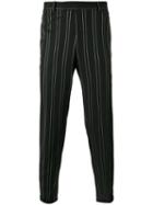 The Kooples - Pinstriped Trousers - Men - Polyester/spandex/elastane/viscose/wool - 50, Black, Polyester/spandex/elastane/viscose/wool
