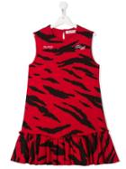 Philosophy Di Lorenzo Serafini Kids Teen Animal Print Dress - Red