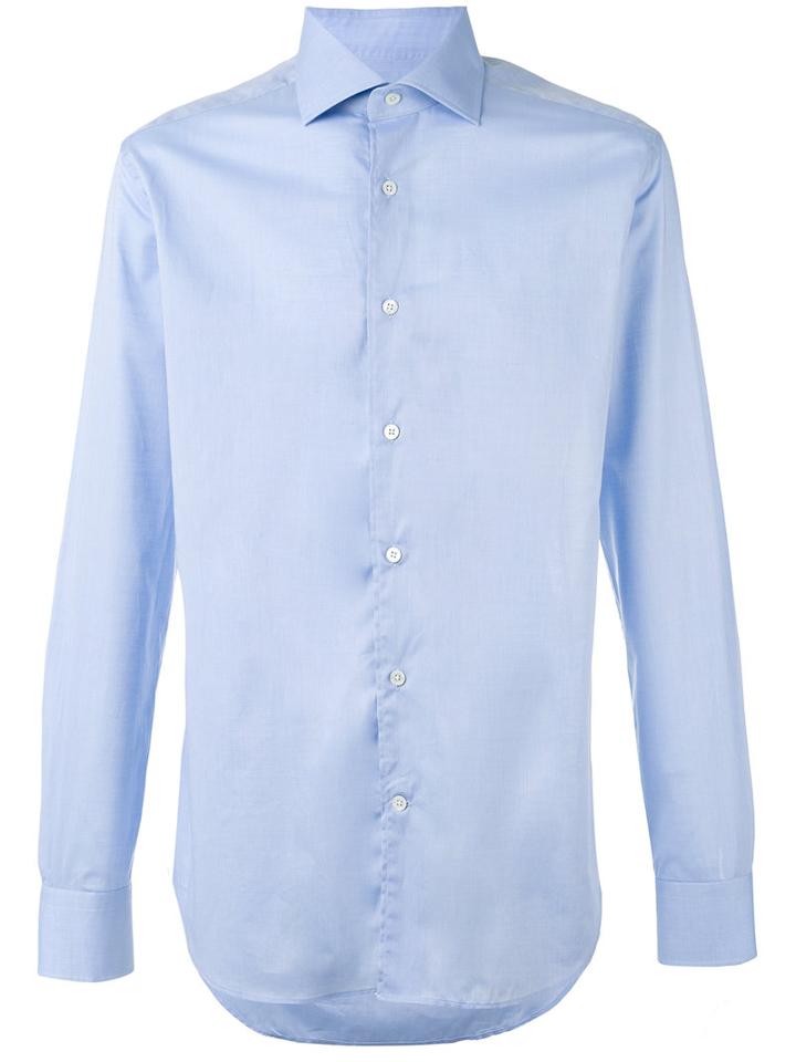 Corneliani Classic Shirt, Men's, Size: 39, Blue, Cotton