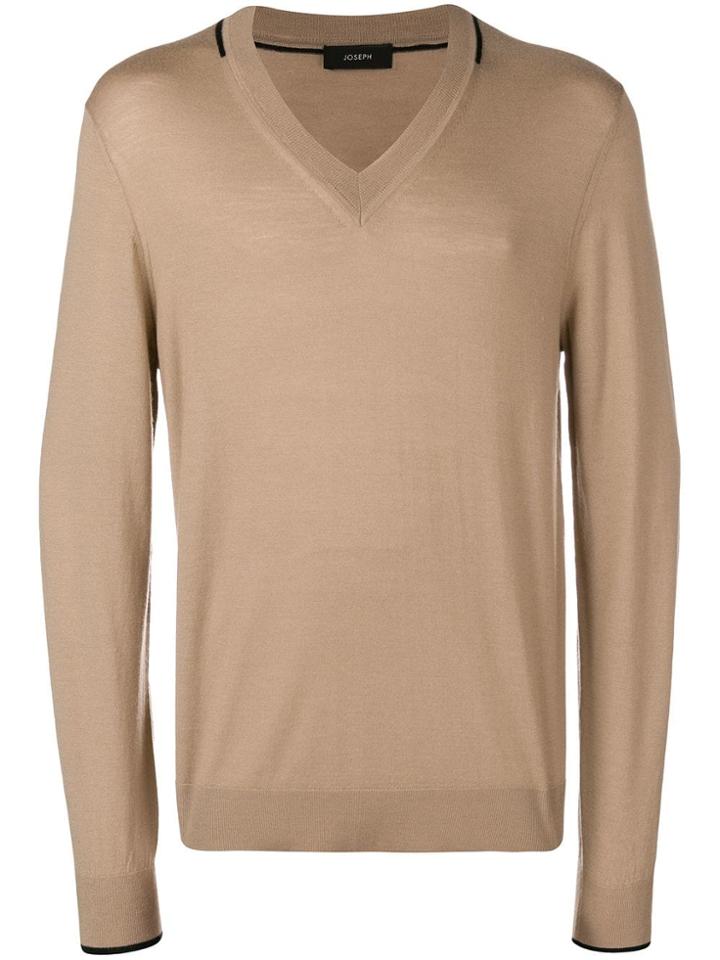 Joseph V-neck Sweater - Neutrals