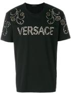 Versace Metal Logo Appliquée T-shirt - Black