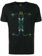 Fendi Crystal Embellished T-shirt - Blue