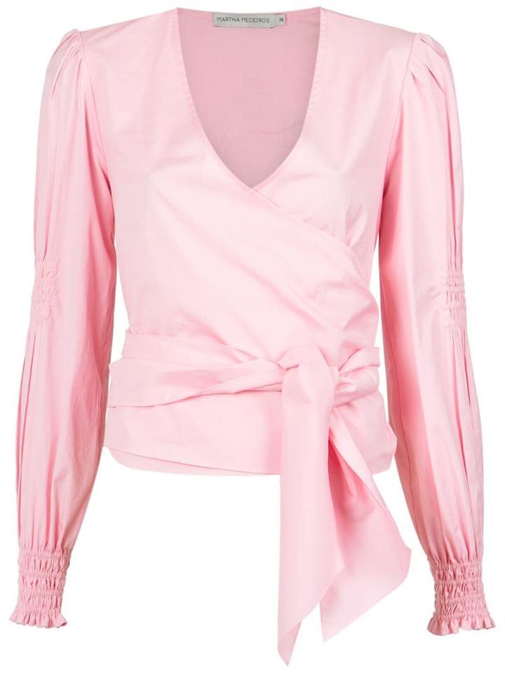 Martha Medeiros Kenia Wrap Style Shirt - Pink