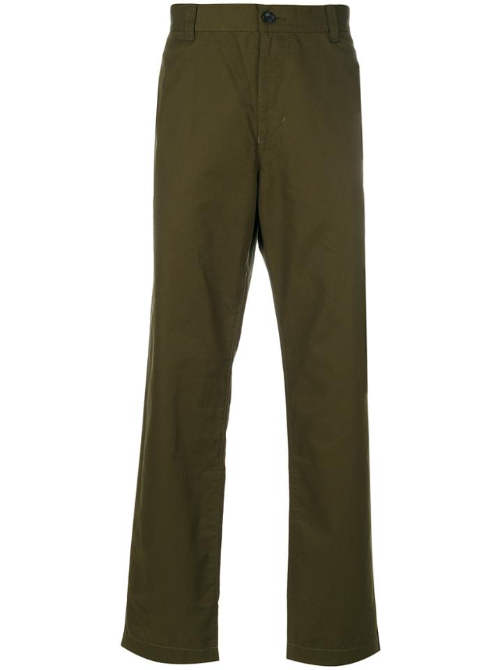 Joseph Straight Leg Trousers - Green