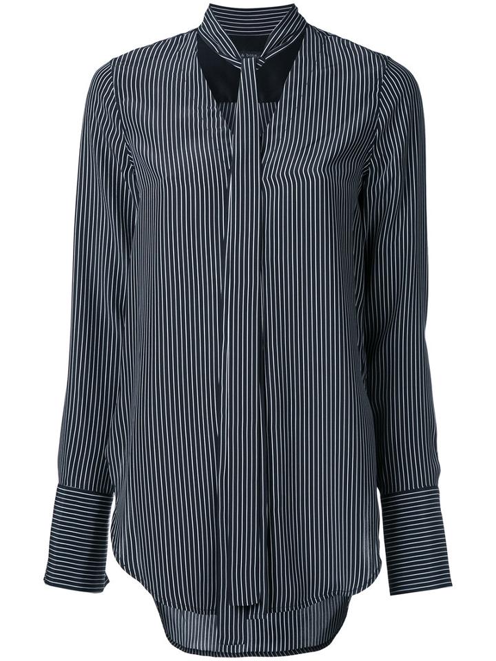Rag & Bone - Striped Blouse - Women - Silk - 2, Black, Silk