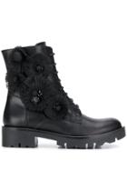 Tosca Blu Embellished Biker Boots - Black