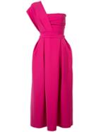 Preen By Thornton Bregazzi One-shoulder Evening Dress, Women's, Size: Xs, Pink/purple, Polyester/spandex/elastane/acetate