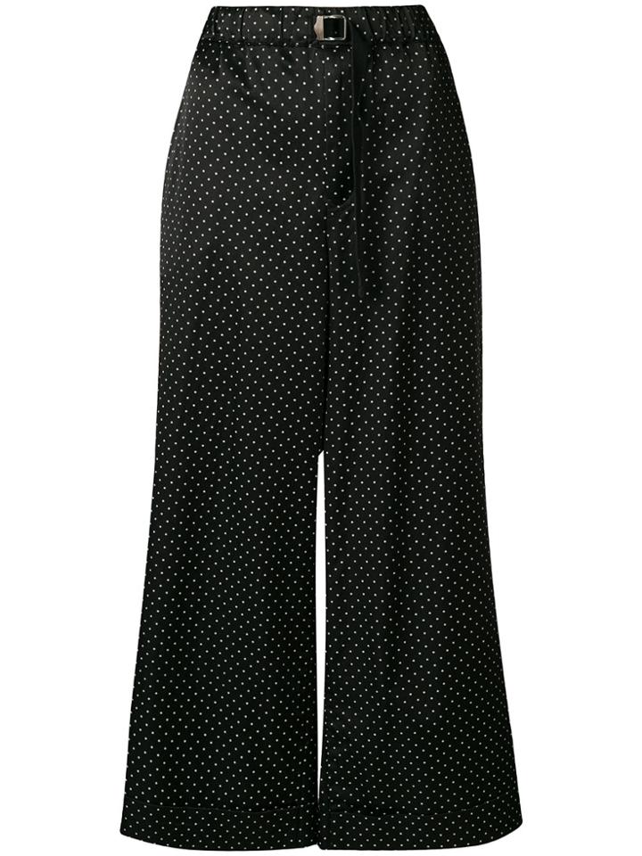 Cabane De Zucca Polka Dot Palazzo Trousers - Black