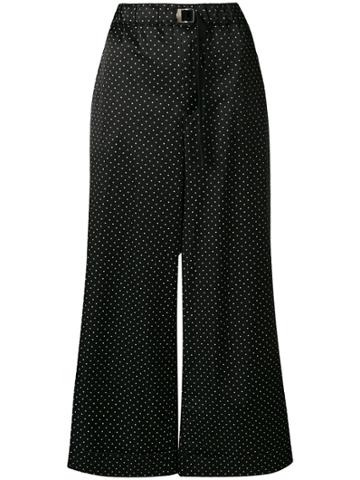 Cabane De Zucca Polka Dot Palazzo Trousers - Black