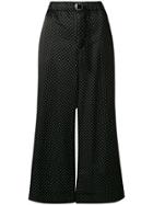 Cabane De Zucca Polka Dot Palazzo Trousers - Black
