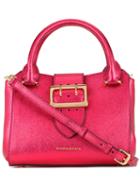 Burberry Buckled Frame Tote, Women's, Red, Calf Leather