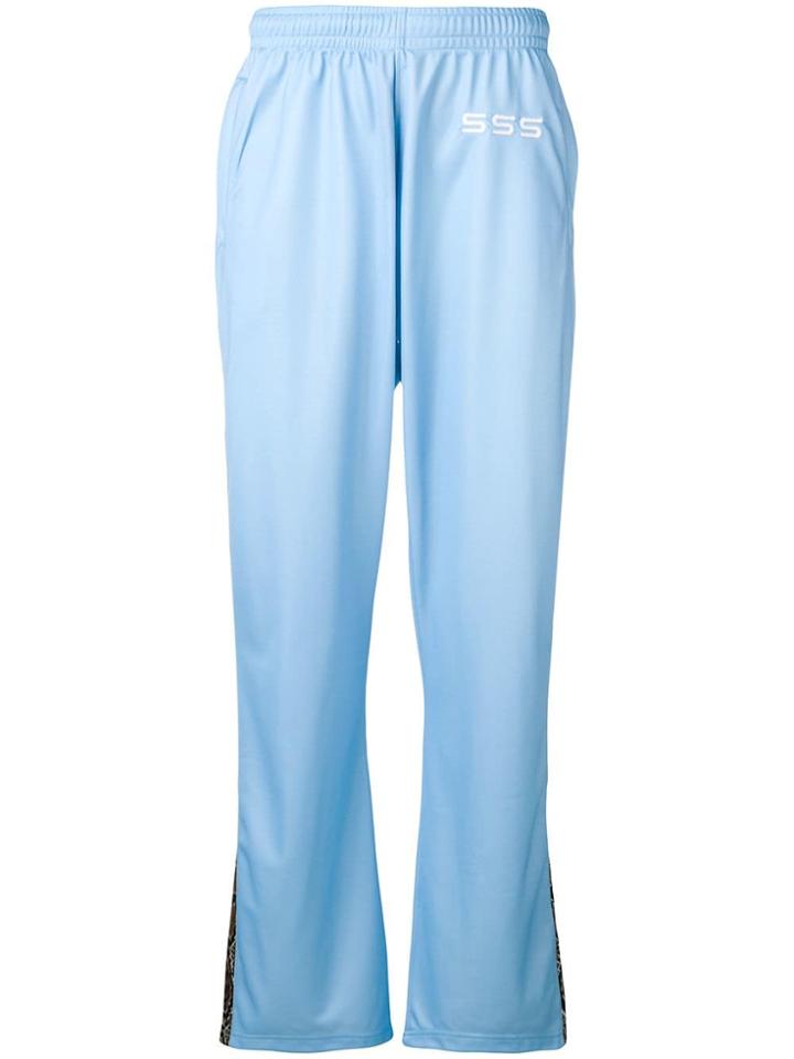 Sss World Corp Snakeskin Stripe Track Pants - Blue