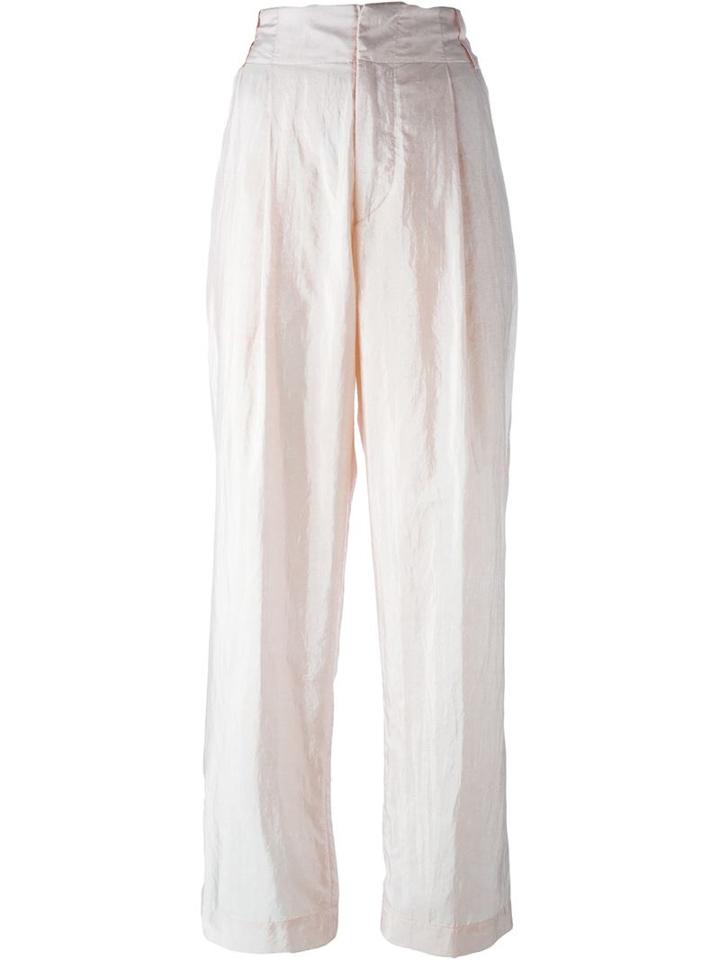 Isabel Marant 'kyler' Satin Trousers, Women's, Size: 36, Pink/purple, Polyamide/silk