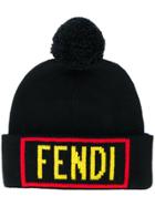 Fendi Reversible Knit Hat - Black