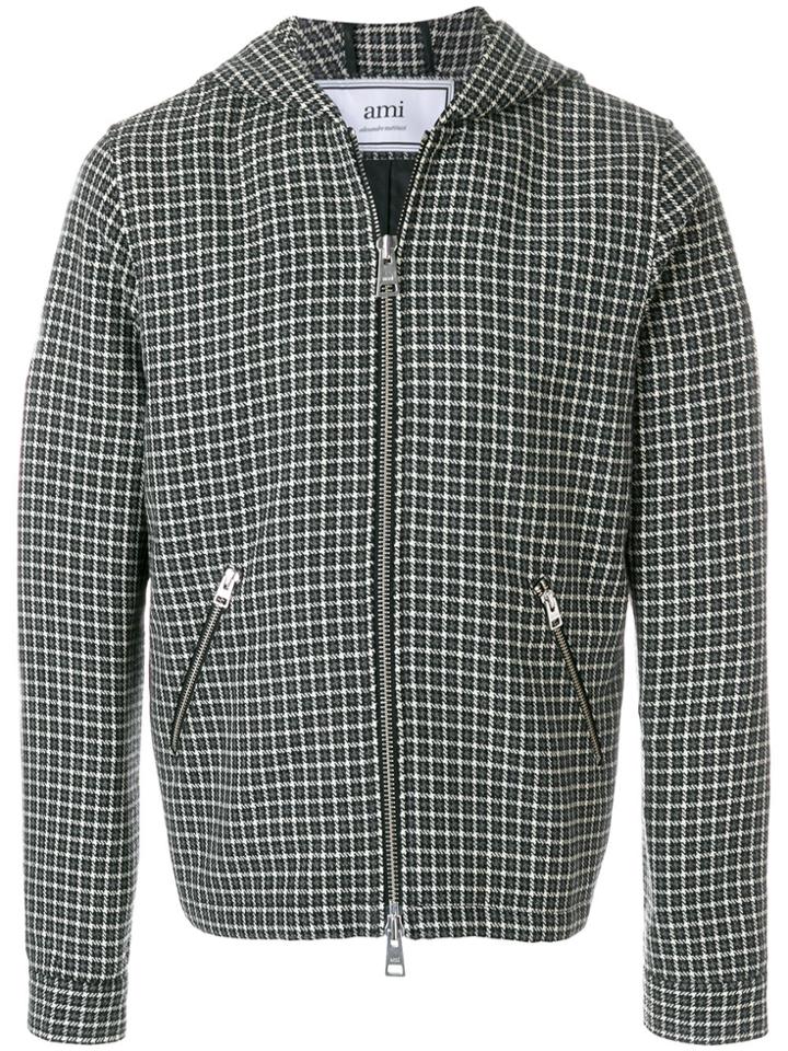 Ami Alexandre Mattiussi Zipped Hooded Jacket - Grey