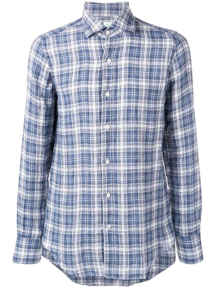 Finamore 1925 Napoli Tokyo Check Shirt - Blue