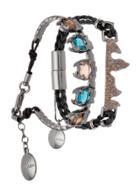 Camila Klein Kit 2 Pulseiras Com Ouro Grafite Escaravello - Metallic