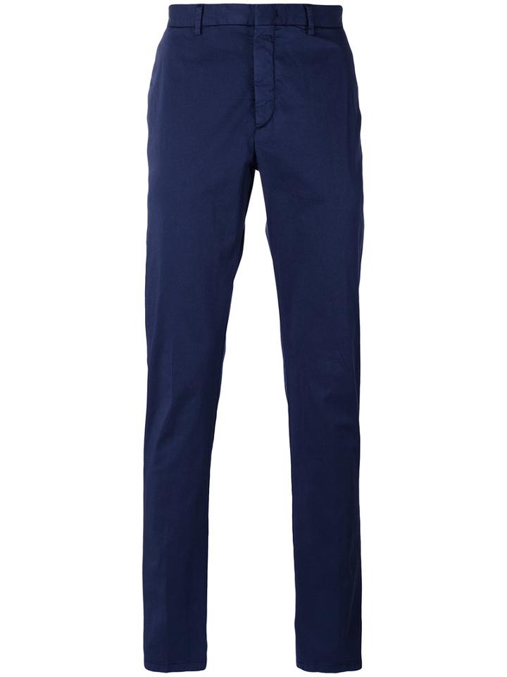 Z Zegna - Classic Chinos - Men - Cotton/spandex/elastane - 46, Blue, Cotton/spandex/elastane