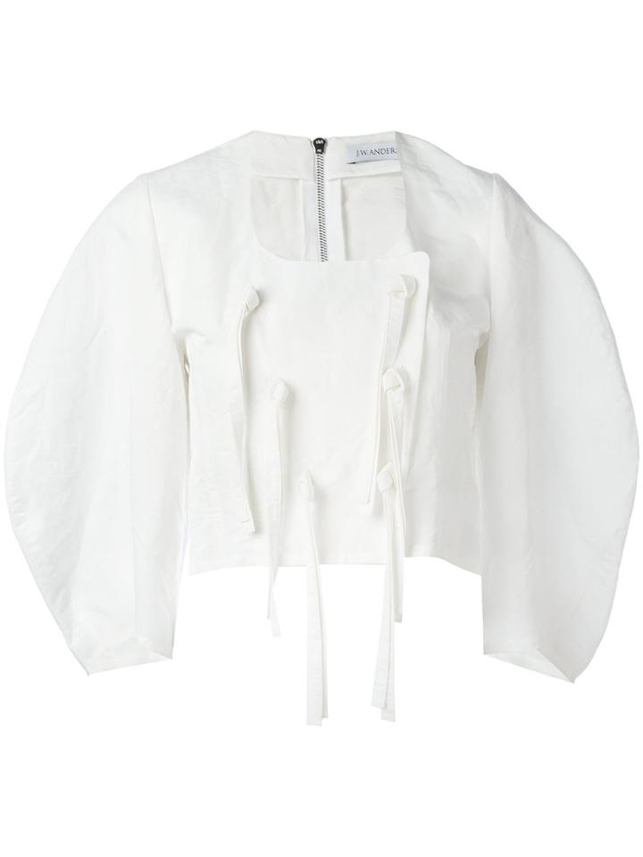 J.w.anderson - Double Breasted Blouse - Women - Cotton/linen/flax - 8, White, Cotton/linen/flax