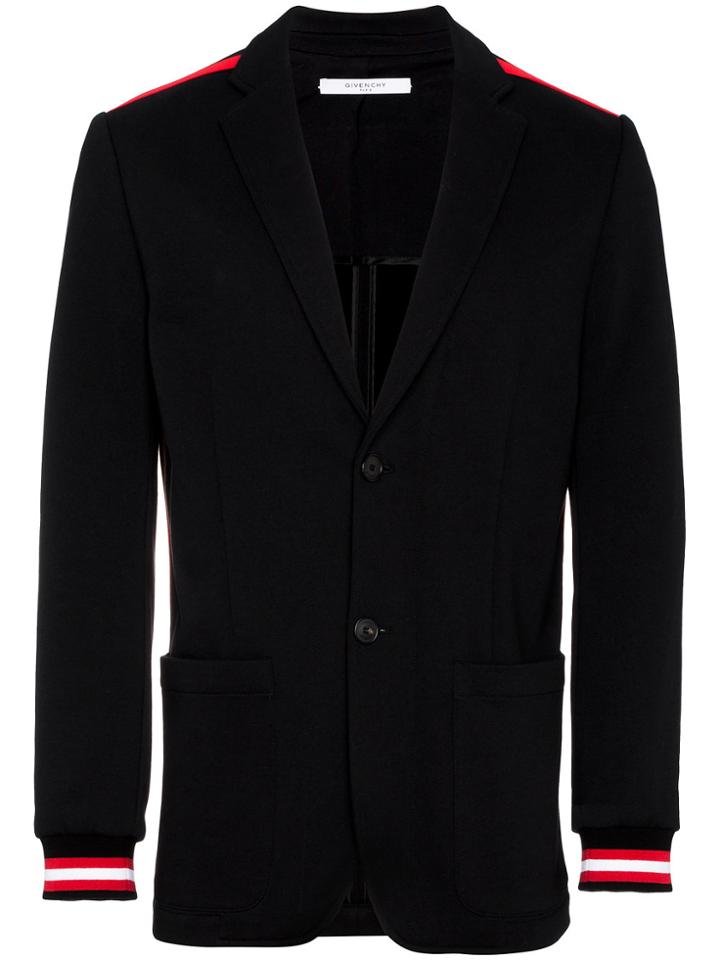 Givenchy Stripe-trimmed Blazer - Black