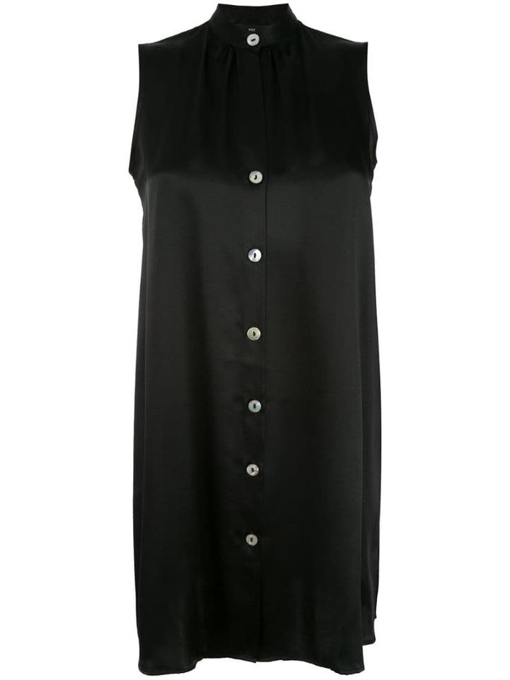 Voz Sleeveless Flared Top - Black