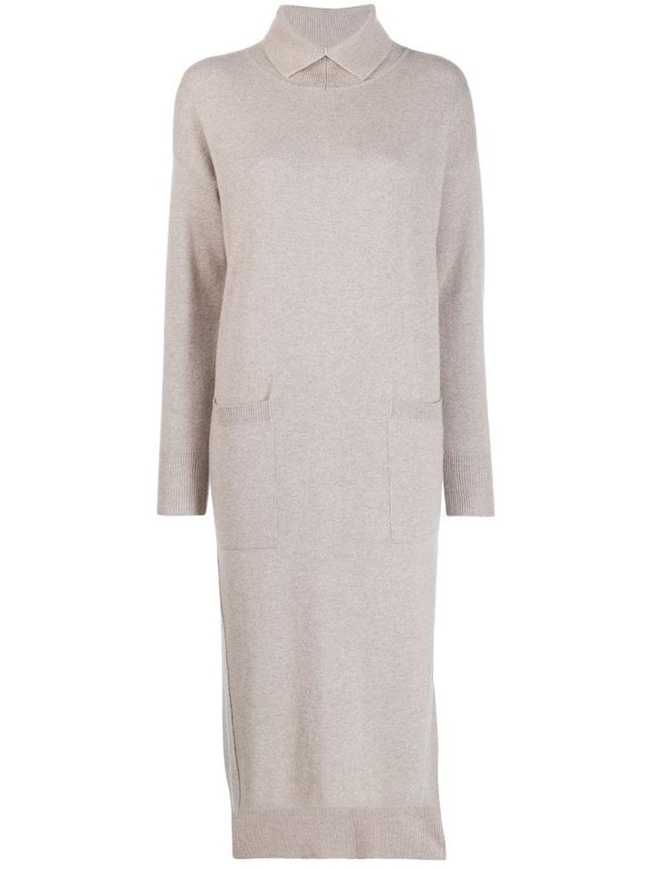 Lorena Antoniazzi Knitted Midi Dress - Neutrals